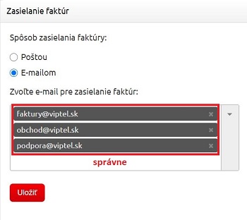 Správne nastavenie e-mailov na zasielanie faktúr